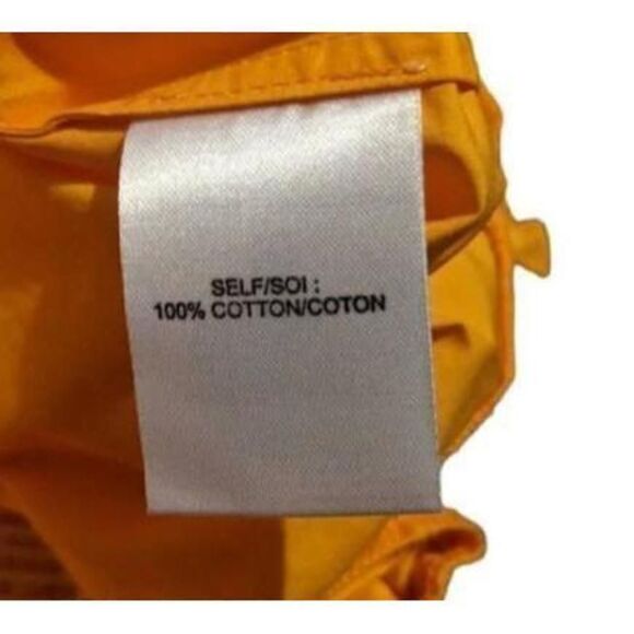 Tanya Taylor Austin Crop Top Square Neck Blouse Orange Size 22 - Picture 6 of 9